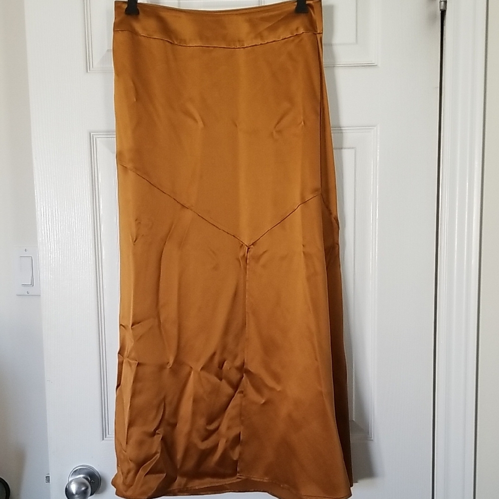 Chic Gold Skirt. 100% Silk, Hardly Worn.